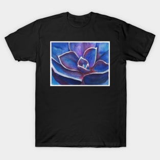 Succulent in Granulating Watercolor T-Shirt